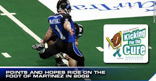 Indoor football player kicking ball on turf