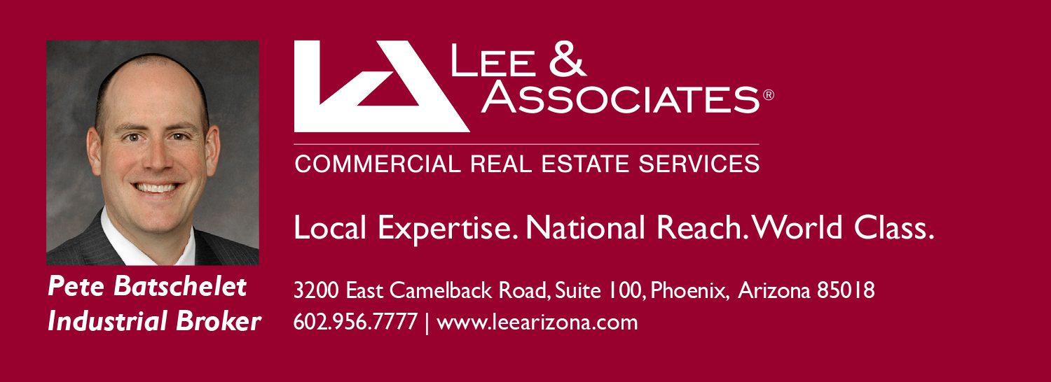 Commercial real estate services advertisement banner.