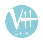 VH Spa logo on black background.