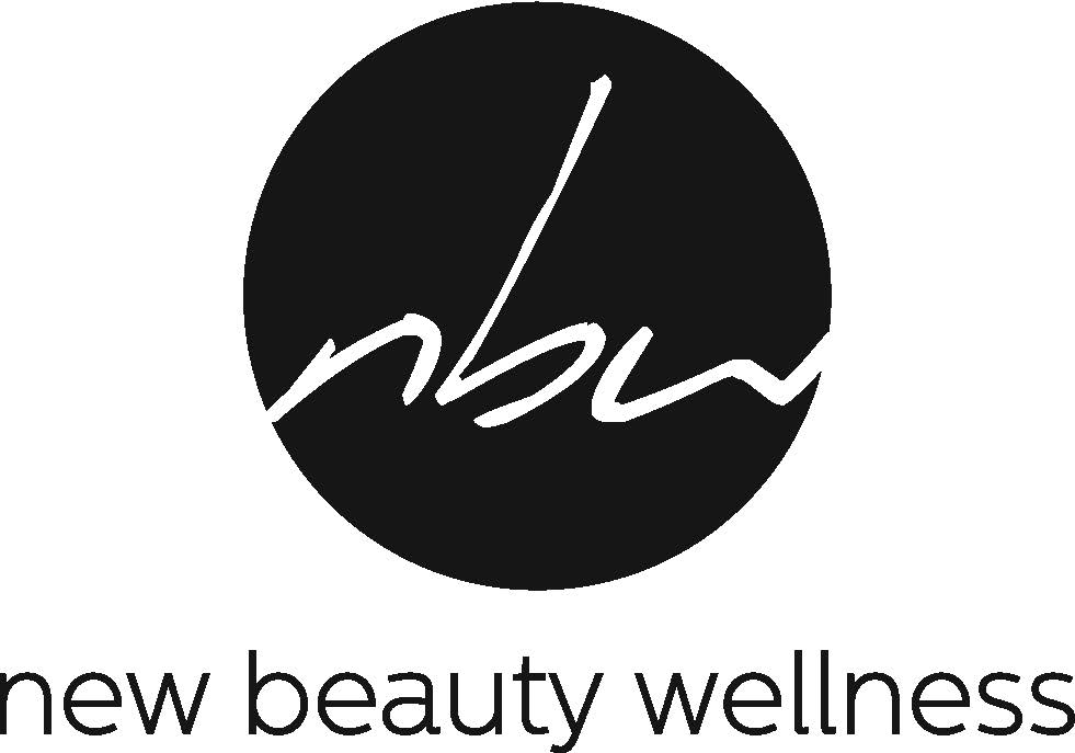 New Beauty Wellness logo in black circle.