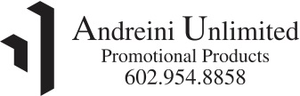Andreini Unlimited logo with contact information.