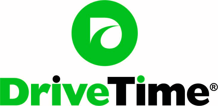 DriveTime logo with green circular design.