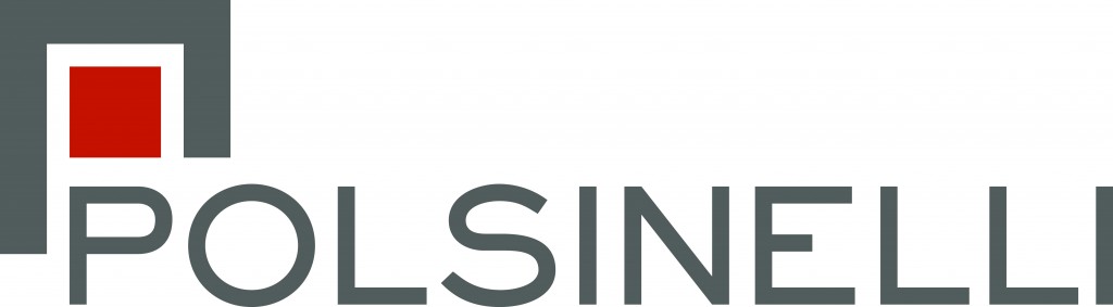 Polsinelli logo with red square design.
